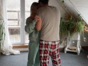 Amateur couple's homemade sex elevates the mood in any weather 1/16