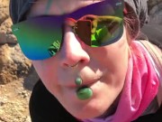 OnlyFans Girl sucks sweathy dick from running trainer at the ocean 10/16