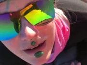 OnlyFans Girl sucks sweathy dick from running trainer at the ocean 11/16