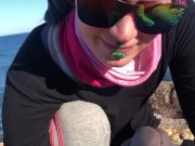 OnlyFans Girl sucks sweathy dick from running trainer at the ocean 4/16