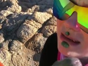 OnlyFans Girl sucks sweathy dick from running trainer at the ocean 9/16