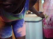 AMATURE EBONY  HUMPING WASHMACHINE WHILE RAIN FALL OUTDOOR ASMR - Screenshot 4 of 16 - Exclusive
