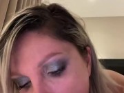 Beautiful Swiss Nympho Woman Fuck and Suck a Dildo, Massage Her Big Boobs and Talks Dirty to You 11/16