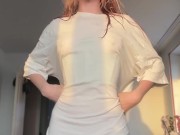 teasing skinny girl show biceps 2/16