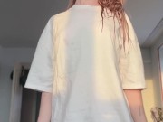 teasing skinny girl show biceps 6/16