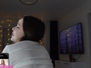 Slutty stepsister likes to ride her ass on a hard dick and feel the cum inside of her 12/16