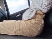 Big squirting in taxi Extreme wet orgasm 4/16