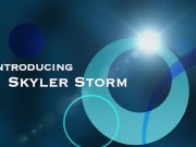 Beautiful Skyler Storm Looks Best on Her Knees 1/16