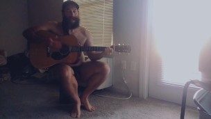 Live and uncut playing guitar naked dirty easy