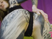 Alternative dreadhead using crazy colorful toys to fuck her tight wet pussy, masturbation, fingering 6/16