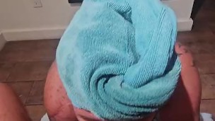 Step mom sucks my cock after shower