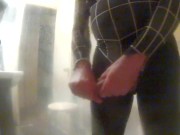 Bad Spiderman takes shower but just gets dirtier
