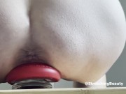 Fun with a glass plug and red tunnel 9/16