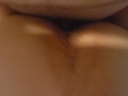 Creampie that tight pussy. 2 weeks of build-up cum.