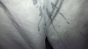 Showing Nike shorts stains up close