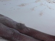 ebony foot domination at beach 14/16