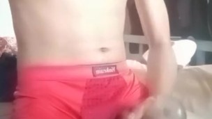 Cumshot fucking a fleshlight