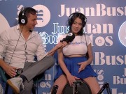 AmbarPrada pregnant with big tits asks for 100% power in the sex machine | Juan Bustos Podcast 4/16