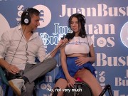 AmbarPrada pregnant with big tits asks for 100% power in the sex machine | Juan Bustos Podcast 7/16