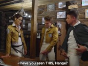 Attack on titan: Hange roughly fucked by Ervin and Levi in the office of Survey Corps 3/16