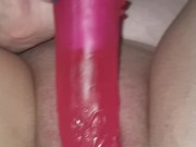 Dildo play make wifes pussy cream 12/16