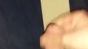 Wanking in my big Nike logo sweatpants after gym