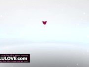 Babe shows off major cleavage in bra & panties lingerie while detailing the ins & outs of doing homemade porn - Lelu Love 13/16