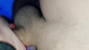 Le pinto los labios rojos de blanco a mi domina - corrida en la boca