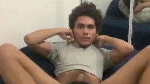 Bed play, assplay with underwear, in crop top - preview