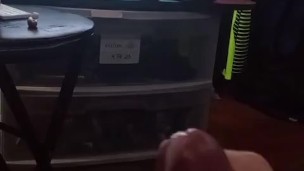 Bored busting a big load