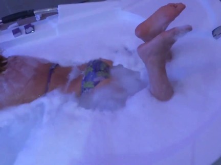 In the motel jacuzzi with my husband's best friend before being fucked in the ass