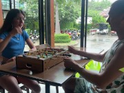 Сводная сестра проиграла в игру и ей пришлось идти на улицу со спермой на лице - Cumwalk 3/16