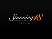 Tanned beauty Sarah C masturbates her shaved hungry pussy! 1/16