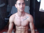 Cuerpo atlético, cuerpo saludable, Cuerpo atractivo Con hermosa polla rosada larga y delgada 13/16