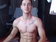 Cuerpo atlético, cuerpo saludable, Cuerpo atractivo Con hermosa polla rosada larga y delgada 16/16