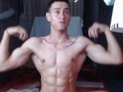 Cuerpo atlético, cuerpo saludable, Cuerpo atractivo Con hermosa polla rosada larga y delgada 2/16