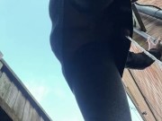 I need to pee. Catch by neighbor. Slow motion. 11/16