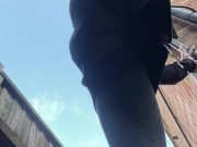 I need to pee. Catch by neighbor. Slow motion. 13/16