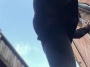 I need to pee. Catch by neighbor. Slow motion. 15/16