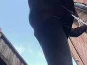 I need to pee. Catch by neighbor. Slow motion. 9/16