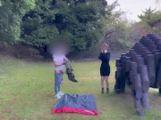 「他人棒/顔射」野外オナニー中の若い男性発見🥰突撃したら最後は大量顔射され精子まみれに✨潮吹き＆見合いからの６９を彼氏の前で寝取られ💕日本人/人妻/巨乳/熟女/NTR/無修正/変態/口内射精 5/16