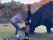 「他人棒/顔射」野外オナニー中の若い男性発見🥰突撃したら最後は大量顔射され精子まみれに✨潮吹き＆見合いからの６９を彼氏の前で寝取られ💕日本人/人妻/巨乳/熟女/NTR/無修正/変態/口内射精 8/16