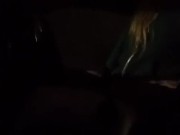 Horny babe rides my cock reverse cow girl while driving 7/16