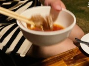 THAI Real Public GIRL Holiday with buffet food วันหยุดกับอาหารบุฟเฟ่ของเรา 4/16