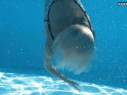 Fun Hungarian babe Zazie Skymm swims naked and horny 11/16