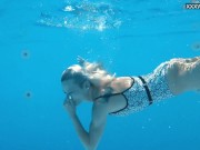 Fun Hungarian babe Zazie Skymm swims naked and horny 7/16
