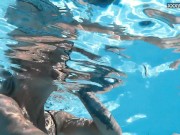 Fun Hungarian babe Zazie Skymm swims naked and horny 9/16