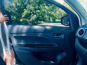 I control her pussy in public she moans and is embarassed ควบคุมหีระยะไกลในเซเว่นและร้านกาแฟ 1/16