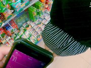 I control her pussy in public she moans and is embarassed ควบคุมหีระยะไกลในเซเว่นและร้านกาแฟ 15/16