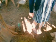 I control her pussy in public she moans and is embarassed ควบคุมหีระยะไกลในเซเว่นและร้านกาแฟ 4/16